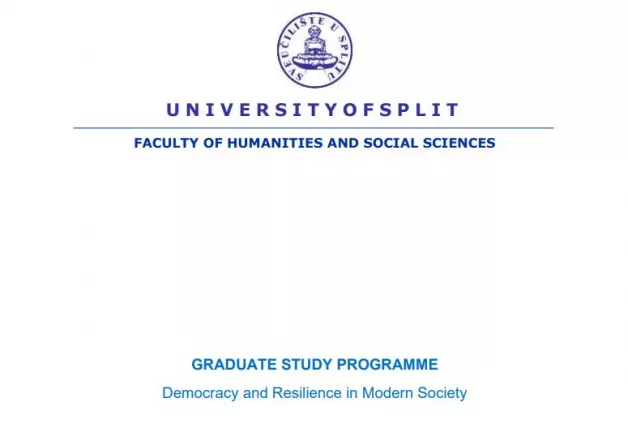 MA study programme Democracy and Resilience in Modern Society at the University of Split